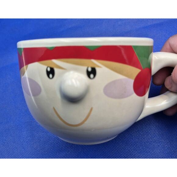 Vintage Elf Pixie Knee Hugger Face Mug Christmas 16oz - Picture 8 of 8